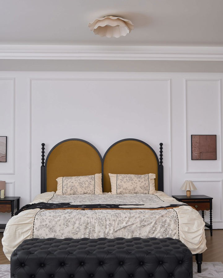 Wave-Inspired Fabric Ceiling Light Fixture