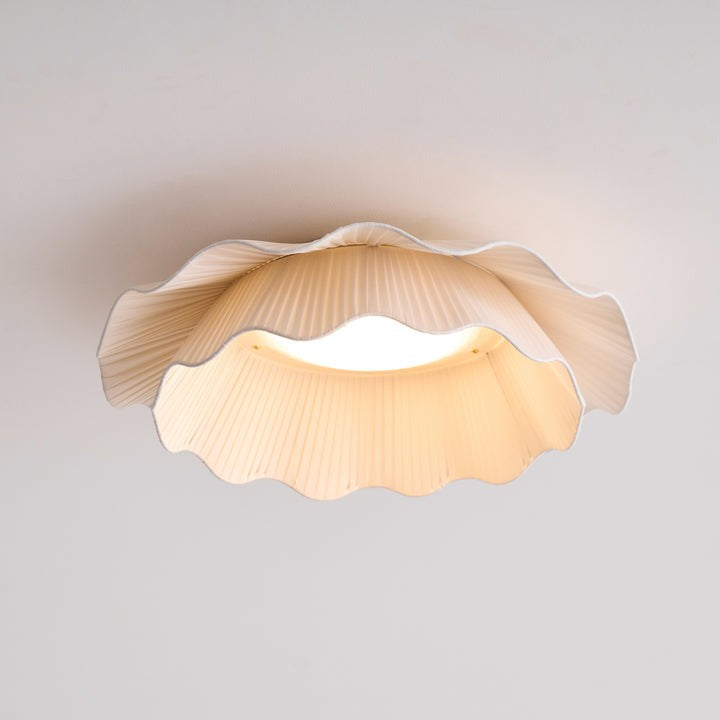 Wave-Inspired Fabric Ceiling Light Fixture