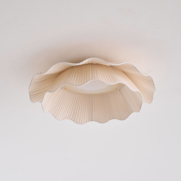 Wave-Inspired Fabric Ceiling Light Fixture