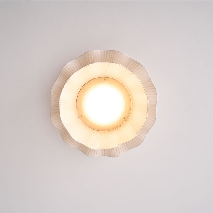 Wave-Inspired Fabric Ceiling Light Fixture
