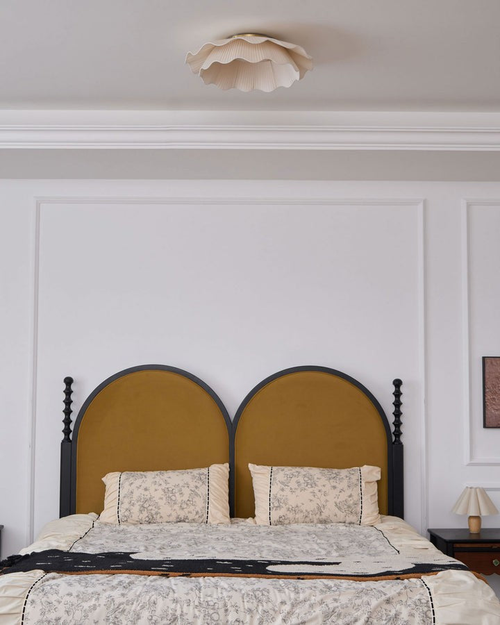 Wave-Inspired Fabric Ceiling Light Fixture