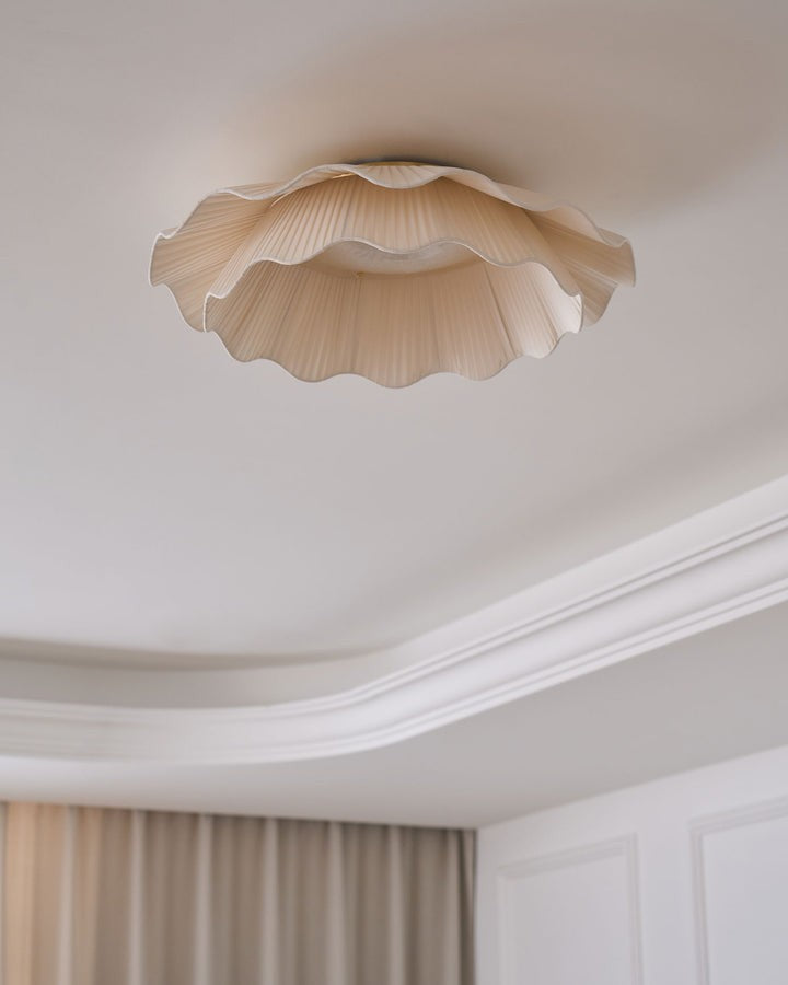 Wave-Inspired Fabric Ceiling Light Fixture