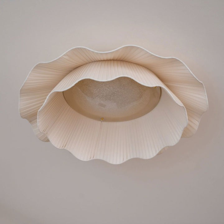 Wave-Inspired Fabric Ceiling Light Fixture