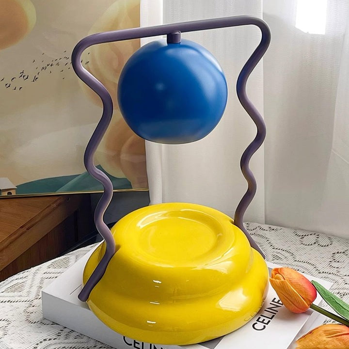 Whimsical Spiral Globe Table Lamp