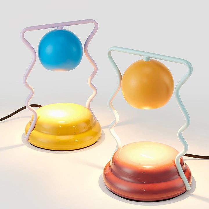 Whimsical Spiral Globe Table Lamp