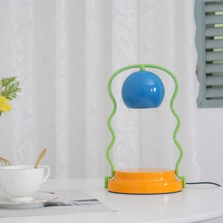 Whimsical Spiral Globe Table Lamp