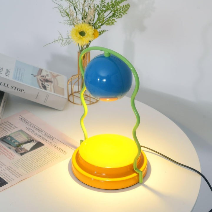 Whimsical Spiral Globe Table Lamp