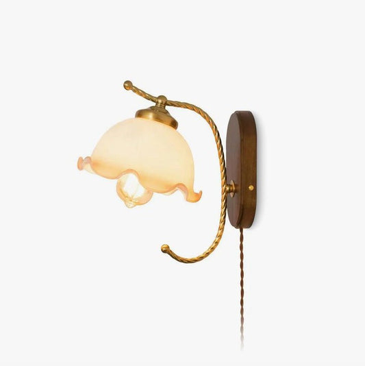 White Floral Petal LED Wall Sconce