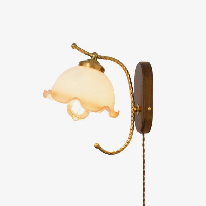 White Floral Petal LED Wall Sconce