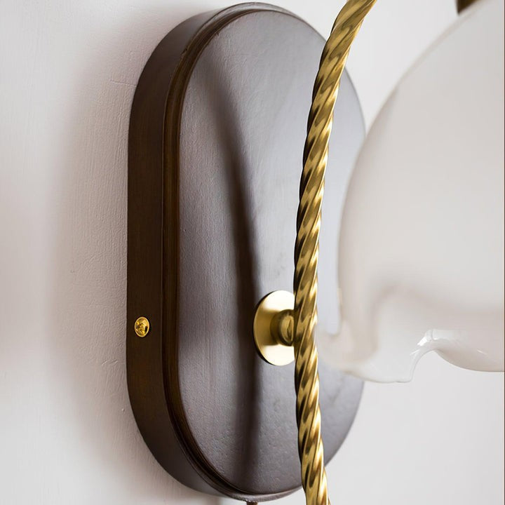 White Floral Petal LED Wall Sconce