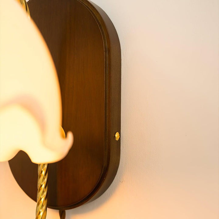 White Floral Petal LED Wall Sconce