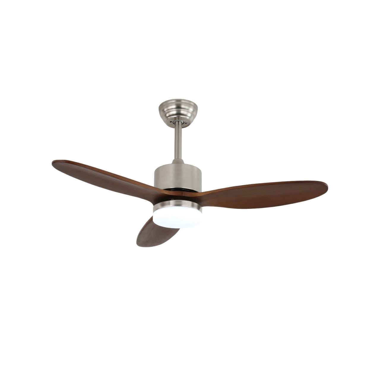 Wooden Blade LED Ceiling Fan Light – Modern Nordic Dimmable Design