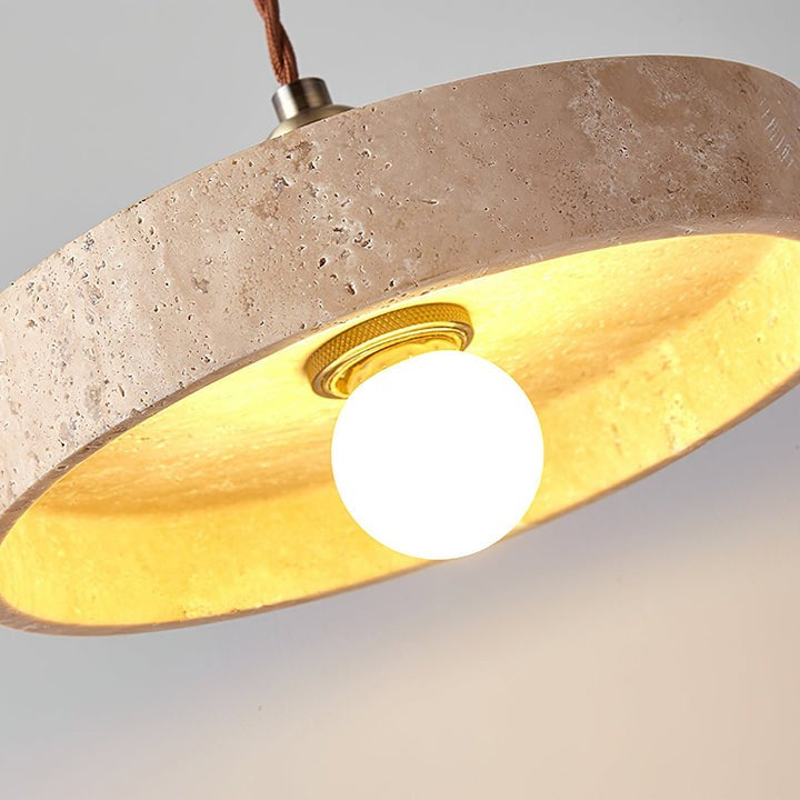 Yellow Travertine Ceiling Pendant Light