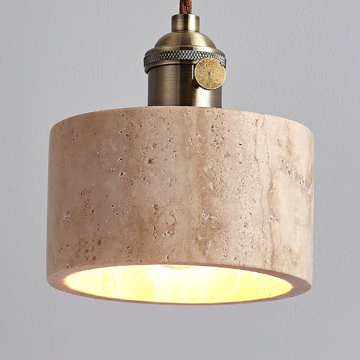 Yellow Travertine Ceiling Pendant Light
