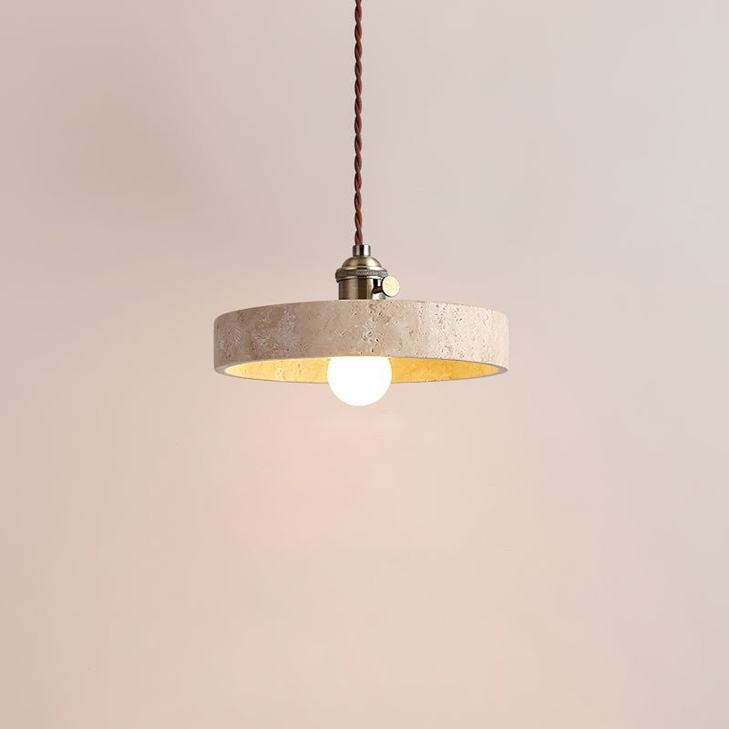 Yellow Travertine Ceiling Pendant Light