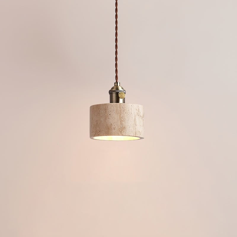 Yellow Travertine Ceiling Pendant Light