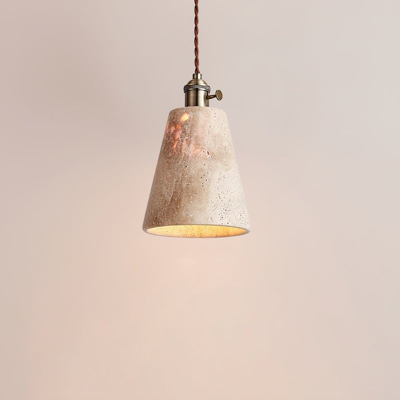 Yellow Travertine Ceiling Pendant Light