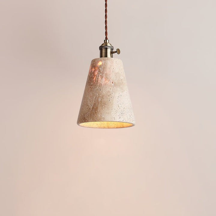 Yellow Travertine Ceiling Pendant Light