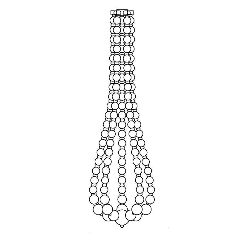 Pearl Necklace Balls Chandelier