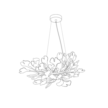 Gingko Chandelier B