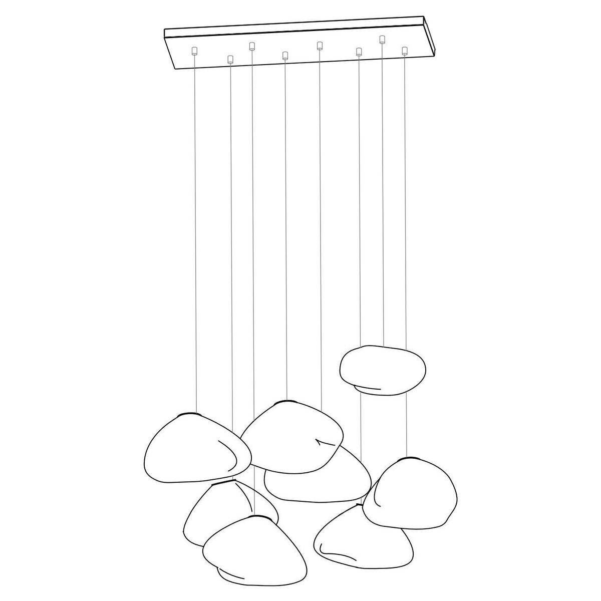Blown Glass Mesh Pendant Light
