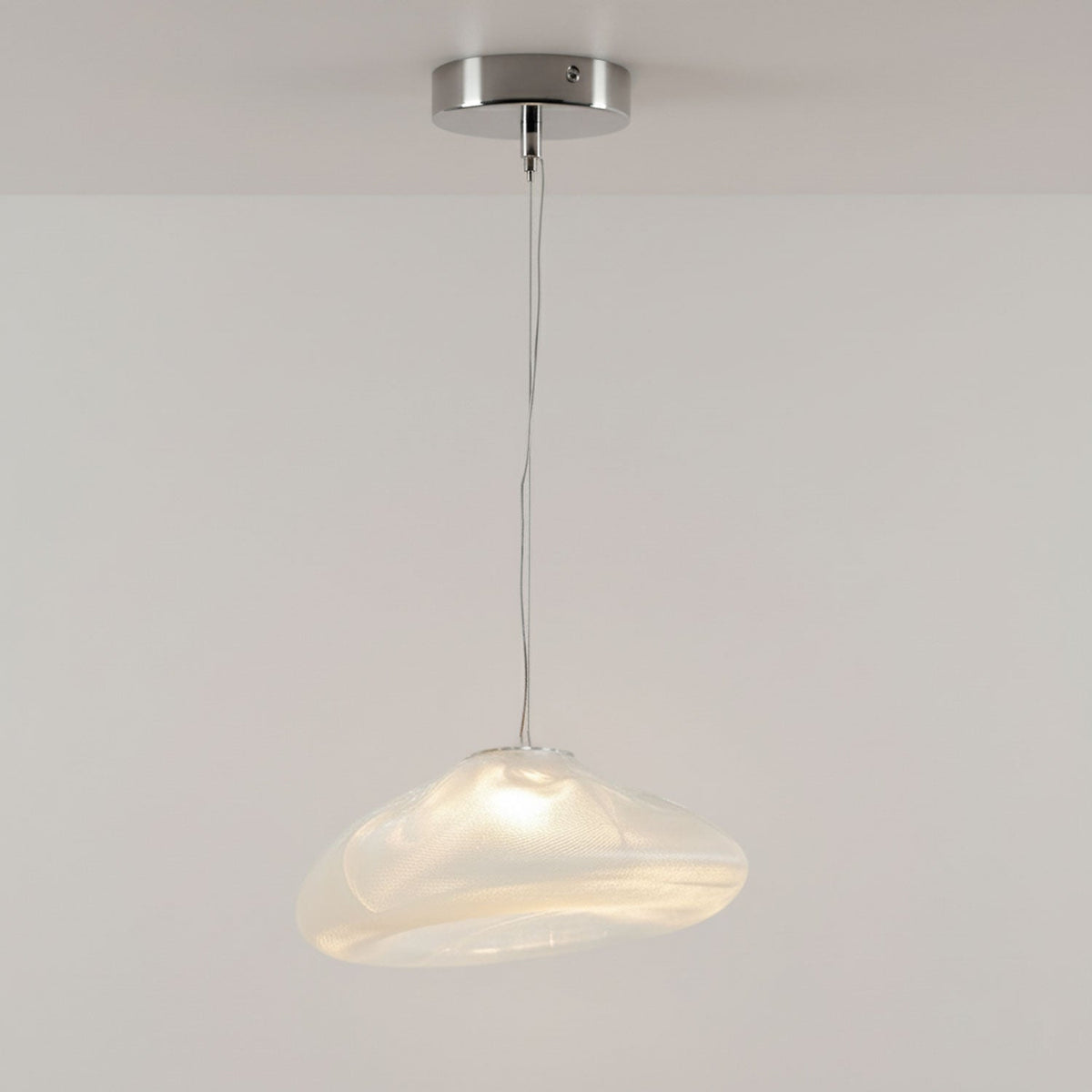 Blown Glass Mesh Pendant Light