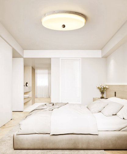 Aeon Travertine Orb Ceiling Light
