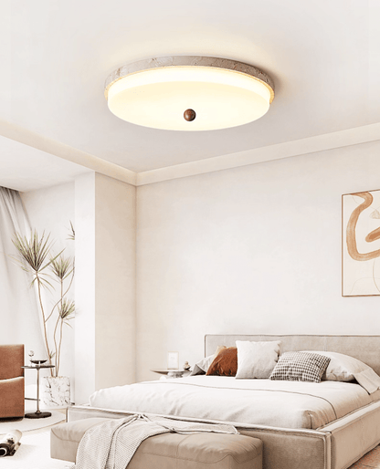 Aeon Travertine Orb Ceiling Light