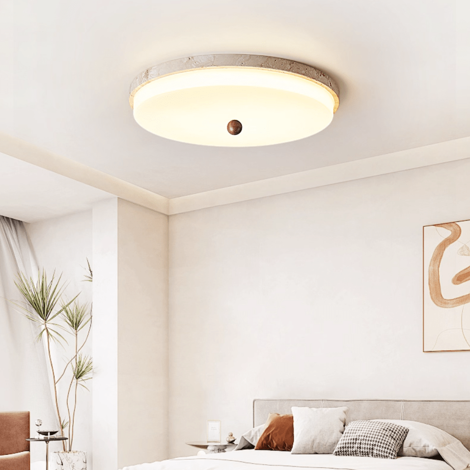 Aeon Travertine Orb Ceiling Light