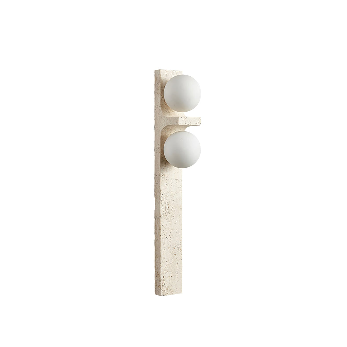 Asymmetrical Travertine Wall Sconce