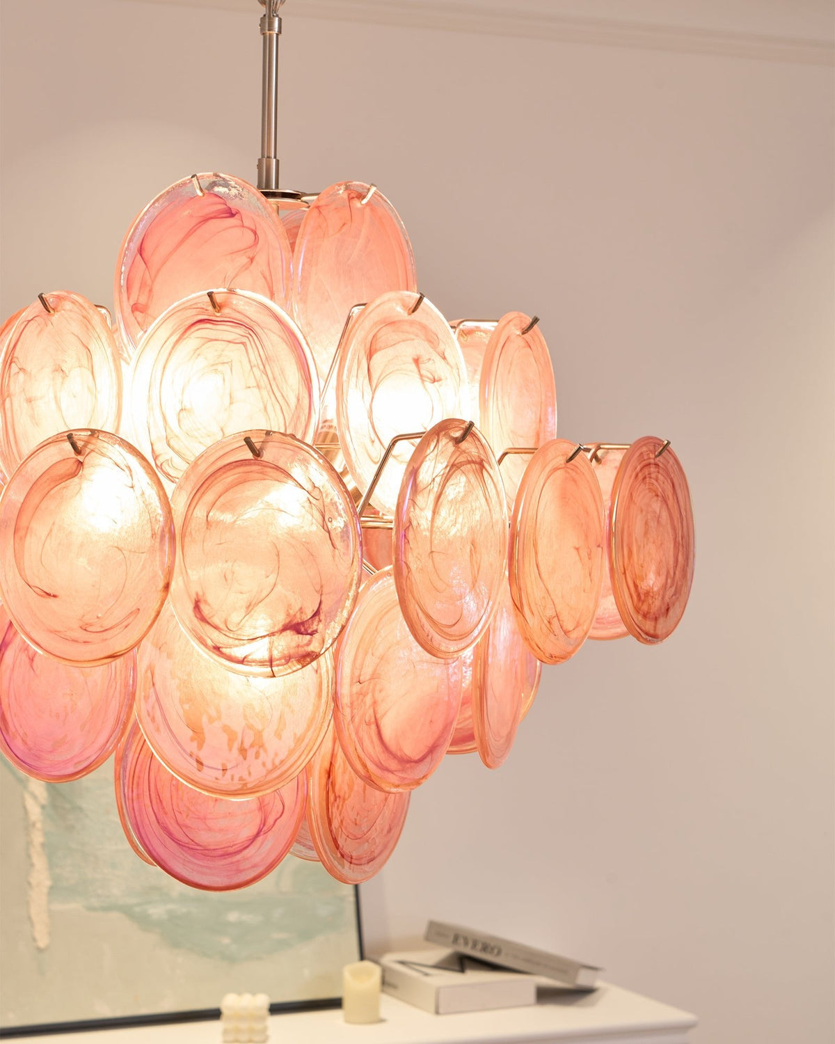 Aurelia Pink Murano Glass Chandelier