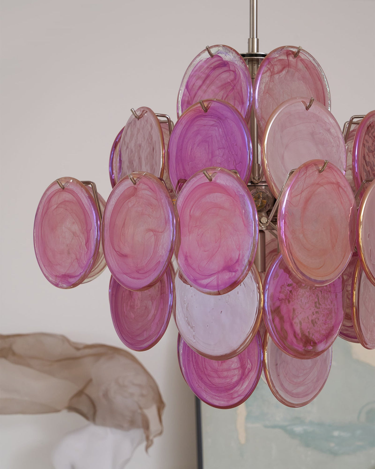 Aurelia Pink Murano Glass Chandelier