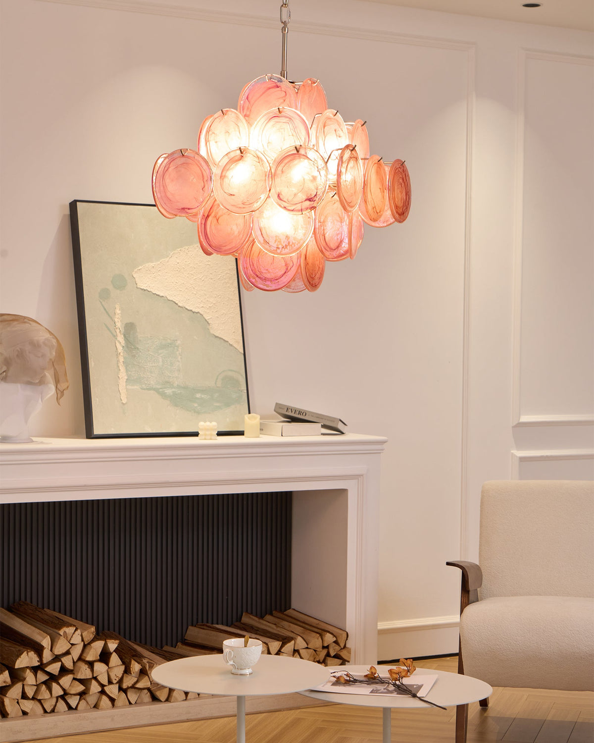 Aurelia Pink Murano Glass Chandelier