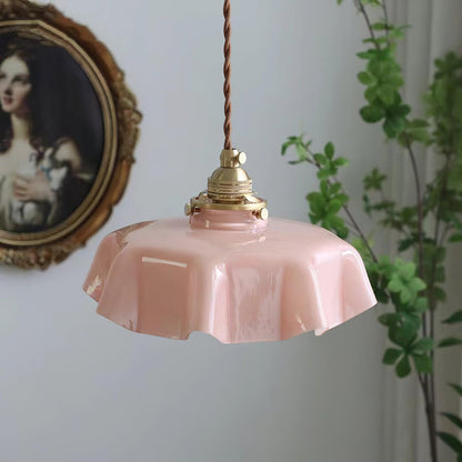 French Flower Pendant Swag Light