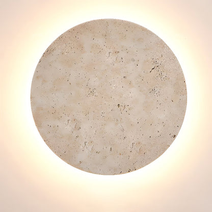 Circle Travertine Wall Lamp