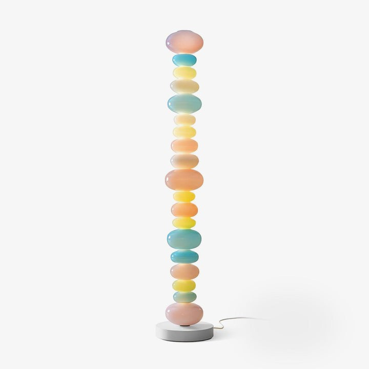 Colorful Marble & Glass LED Floor Lamp