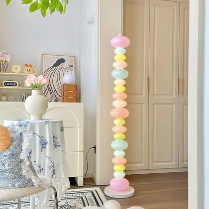 Colorful Marble & Glass LED Floor Lamp