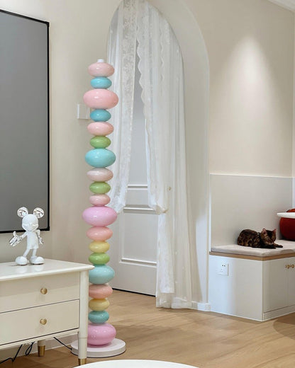 Colorful Marble & Glass LED Floor Lamp
