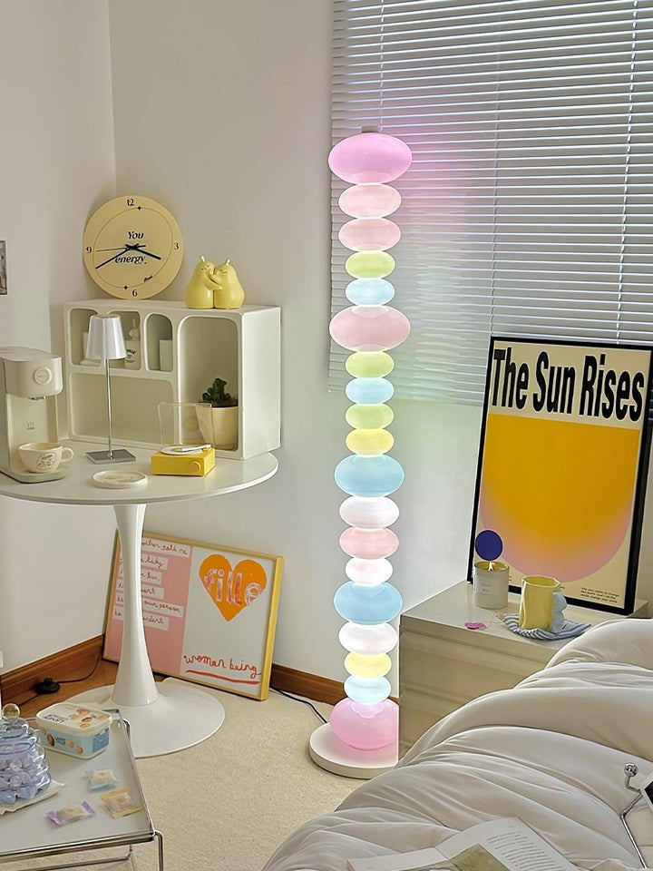 Colorful Marble & Glass LED Floor Lamp
