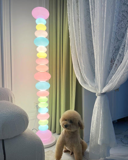 Colorful Marble & Glass LED Floor Lamp