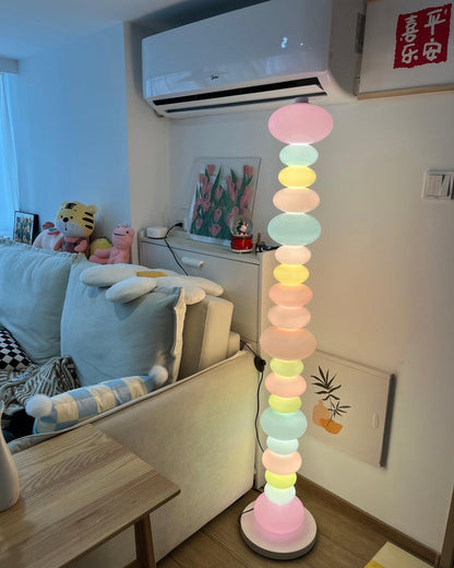 Colorful Marble & Glass LED Floor Lamp