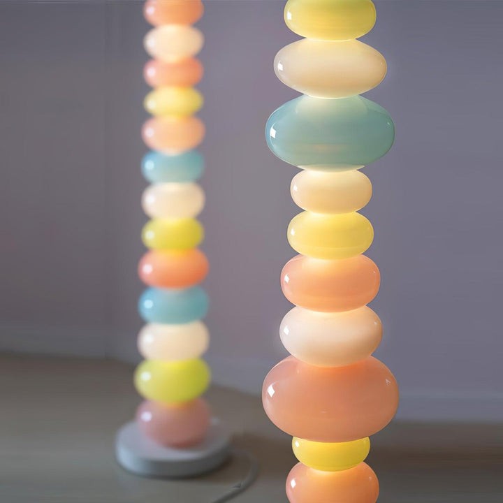 Colorful Marble & Glass LED Floor Lamp