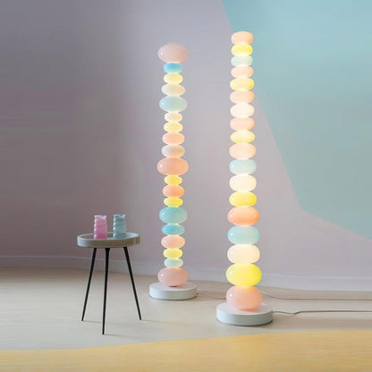 Colorful Marble & Glass LED Floor Lamp