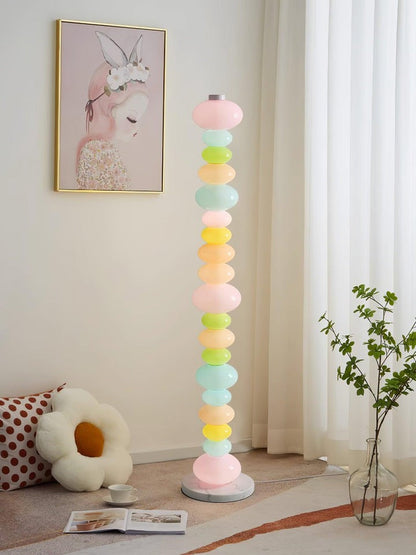 Colorful Marble & Glass LED Floor Lamp
