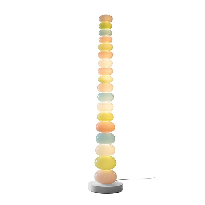 Colorful Marble & Glass LED Floor Lamp