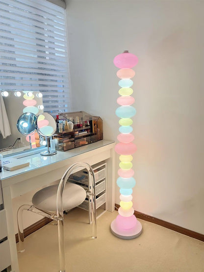 Colorful Marble & Glass LED Floor Lamp