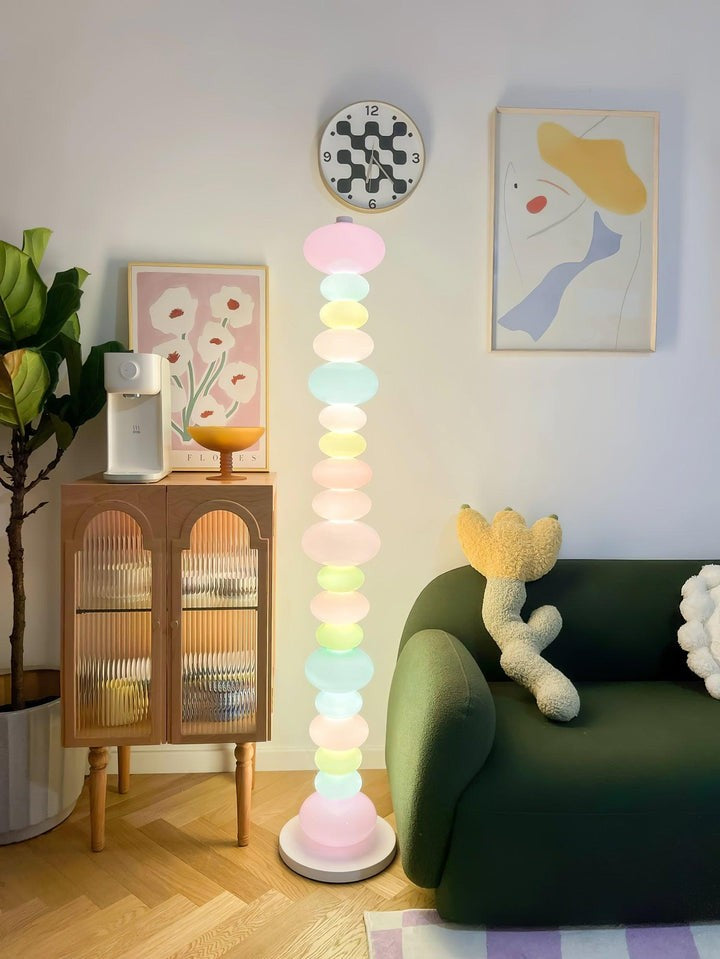 Colorful Marble & Glass LED Floor Lamp