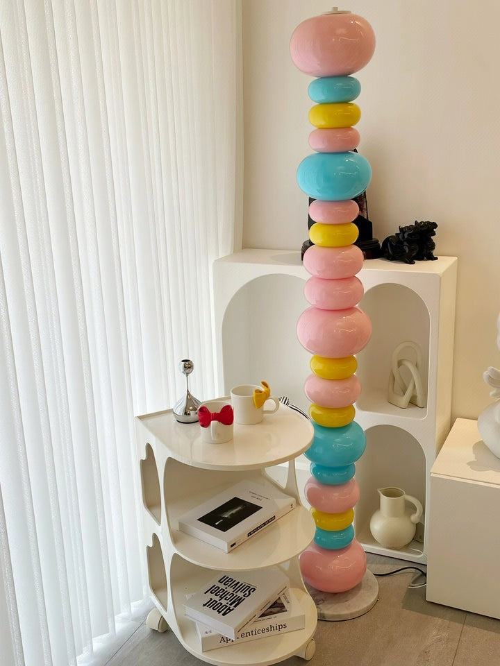 Colorful Marble & Glass LED Floor Lamp