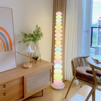 Colorful Marble & Glass LED Floor Lamp