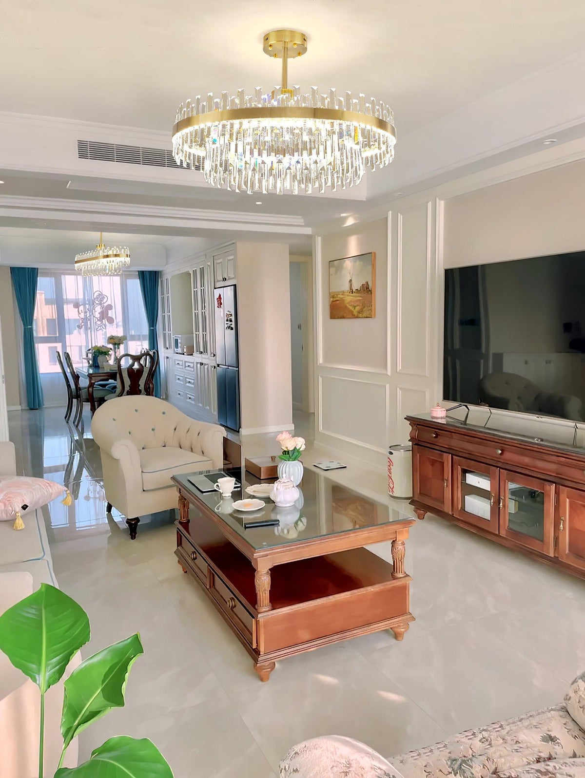 Drum Glass Chandelier